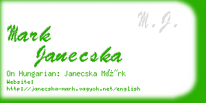 mark janecska business card